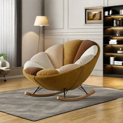 Modern Ergonomic Sunflower Casual Rocking Chair