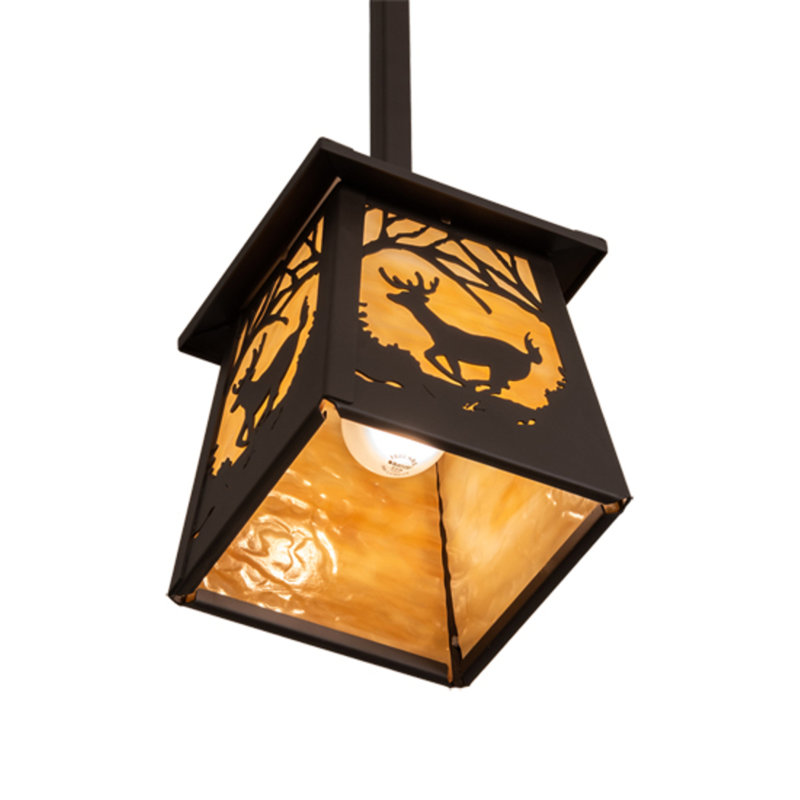 Luminaire suspendu en bronze huilé à 1 lumière Jadrian