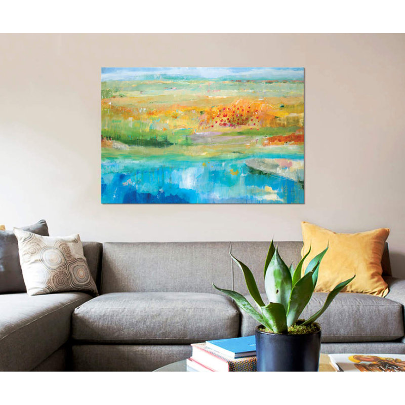 « moving on » par jill martin, impression sur toile, H 26 po x l 40 po x P 1,5 po, Toile tendue, Pas de tapis