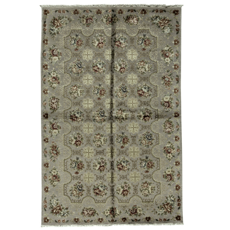 High-Quality Hand-Knotted Oyster Area Rug