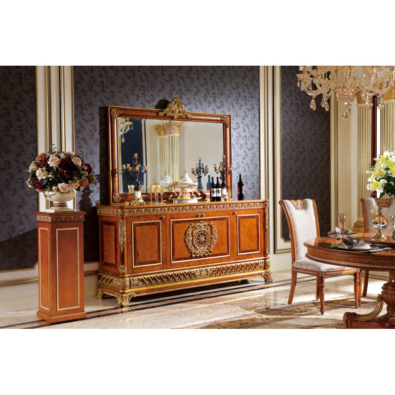 Miroir de commode Narcissus, Noyer