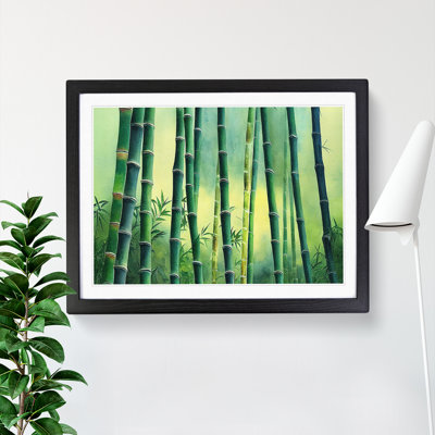 Bamboo Forest Scene - Framed Print