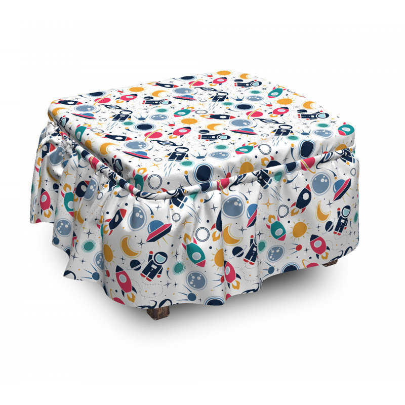 Box Cushion Ottoman Slipcover