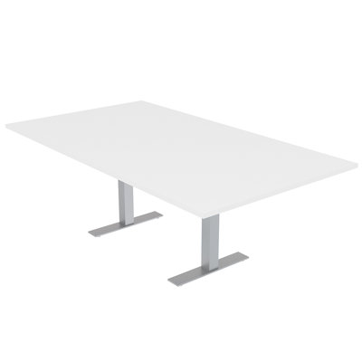 Table de conférence rectangulaire avec base en T en métal
