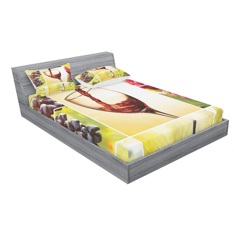 Microfiber Sheet Set, Queen Sheet Set with Fitted Sheet
