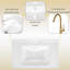 35.6" Roman Column Base Bathroom Sink With Metal Handles And Solid Wood Frame-1599542206