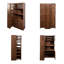 Armoire de cuisine avec tablettes de rangement coulissantes polyvalentes en noyer