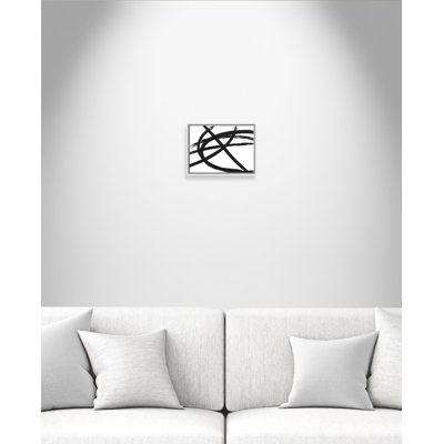 Brush In Motion " Brush In Motion - Black III " Painting Print