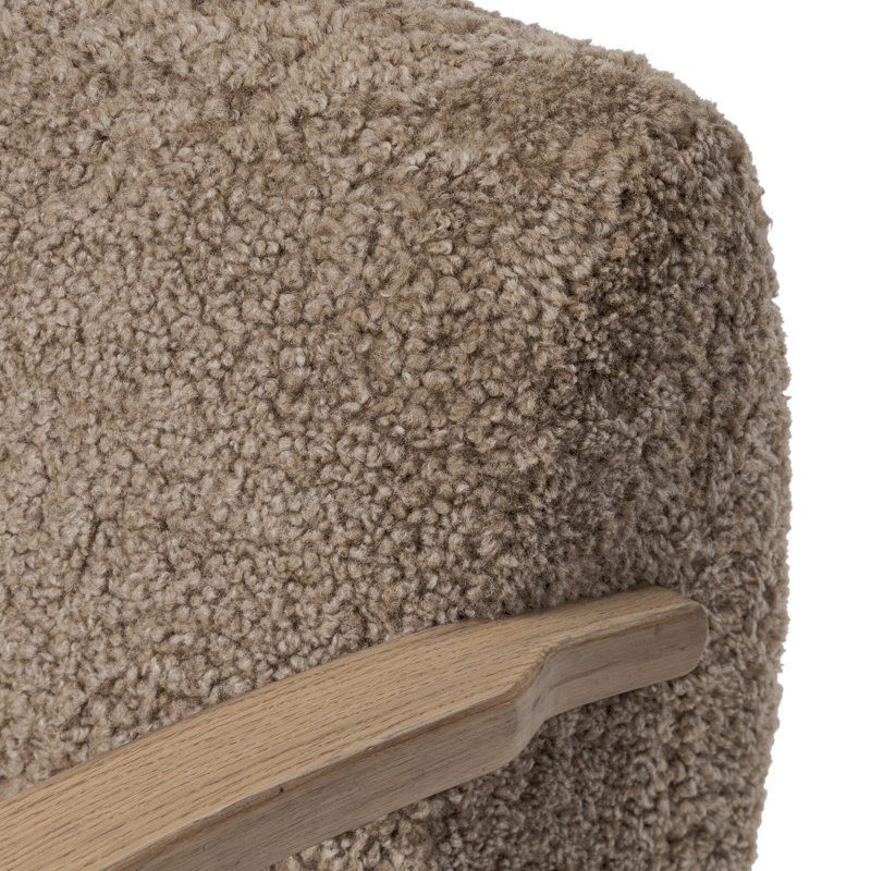 Burke Chair-Taupe Shearling, Taupe Shearling