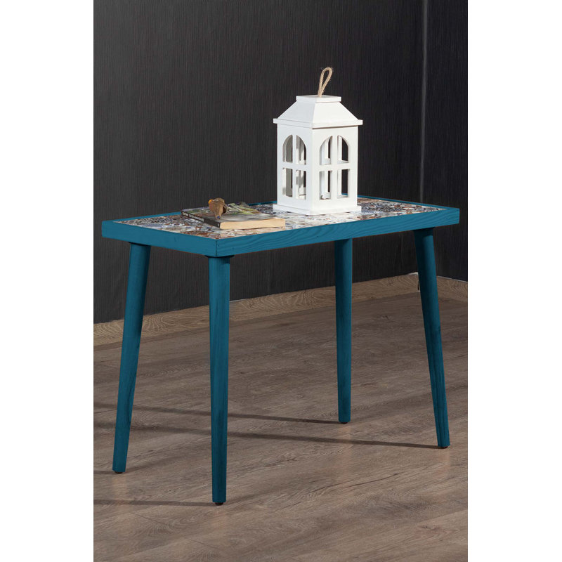 Erast Handcrafted Coffee Table, Blue