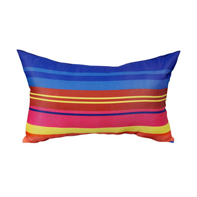 Palermo Stripe Classic Outdoor Lumbar Throw Pillow, 19in.