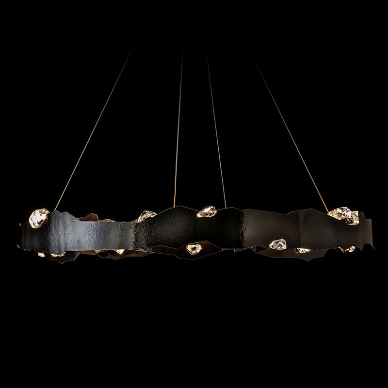 Trove Wagon Wheel LED Chandelier, Ink