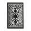 Tapis gris tissé à motif floral lavable Mosso-781337363
