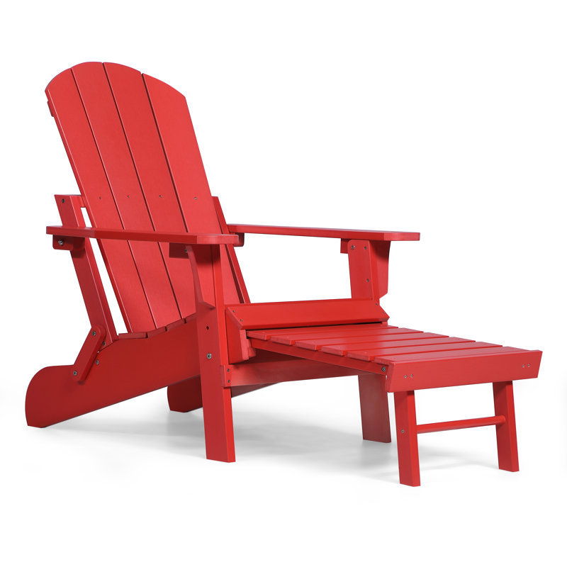 Chaise Adirondack pliante Hurley Morphew, Rouge