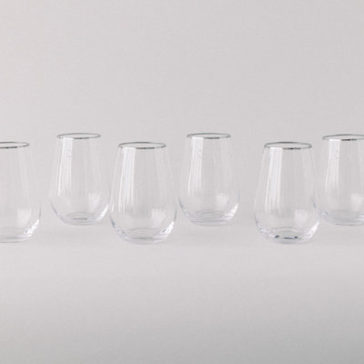 Siren 16oz. Stemless Wine Glass Set