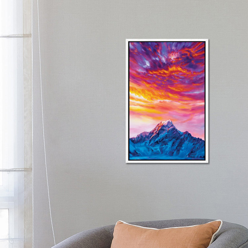 Glow 1 Piece Painting on Canvas, 66.04 cm H x 45.72 cm W, White Framed
