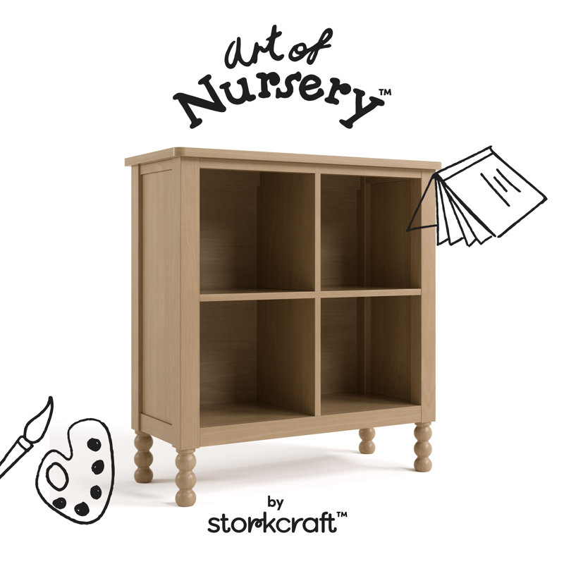 Rio 4 Cube Storage Organizer Bookcase, Driftwood