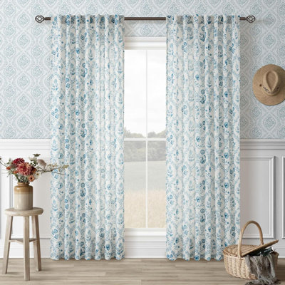 Curtains For Living Room Bedroom 2 Panels Semi Sheer Curtains Back Tab Olive Patterned  Farmhouse Boho French Country Window Drapes