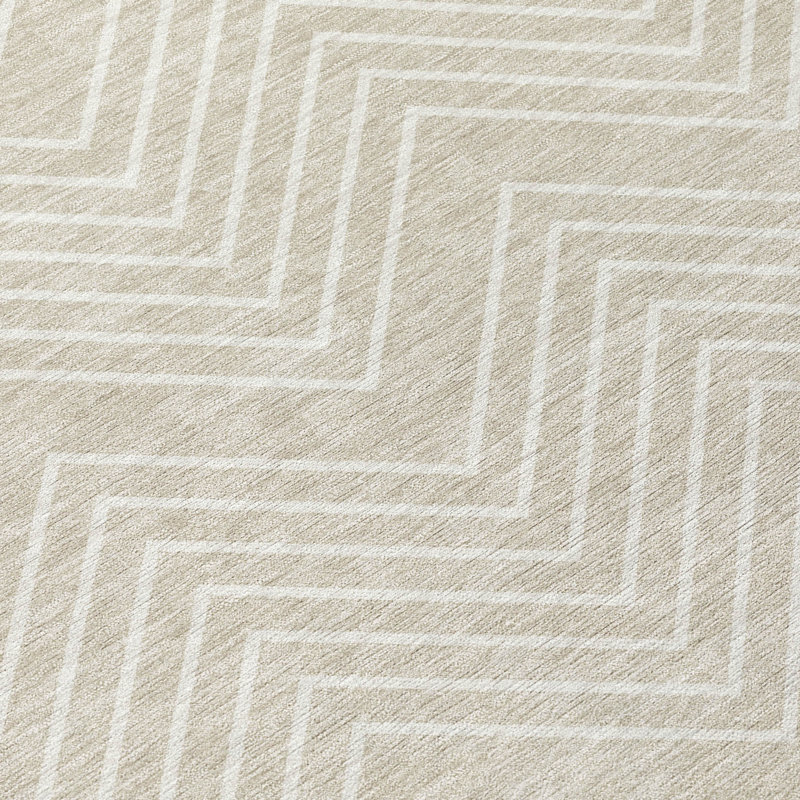 Tapis géométrique intérieur / extérieur lavable à la machine Chantille ACN2390, Rond 8 pi