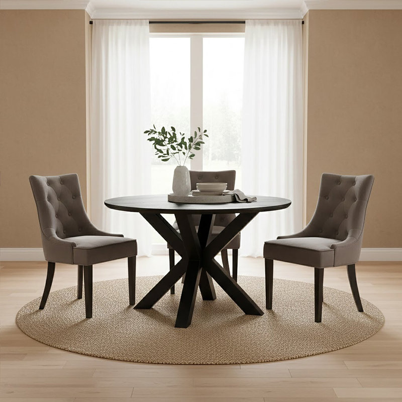 Round Metal Base Dining Table