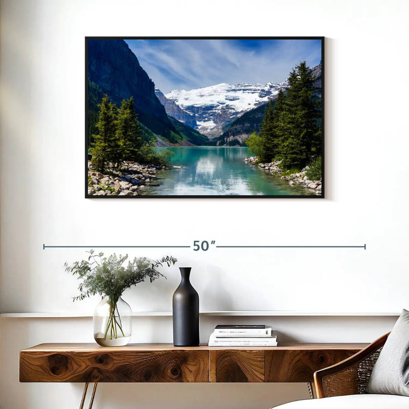 Splendide lac Louise, Cadre flottant noir, 37 po x 25 po