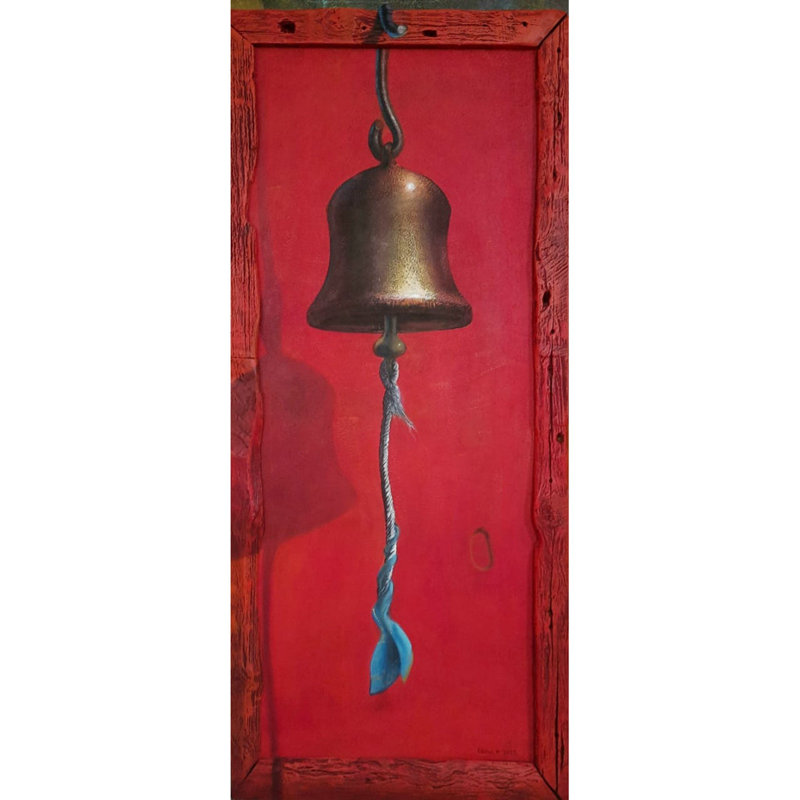Cloche de rituel | Acrylique sur toile | Par Gopal Pardeshi