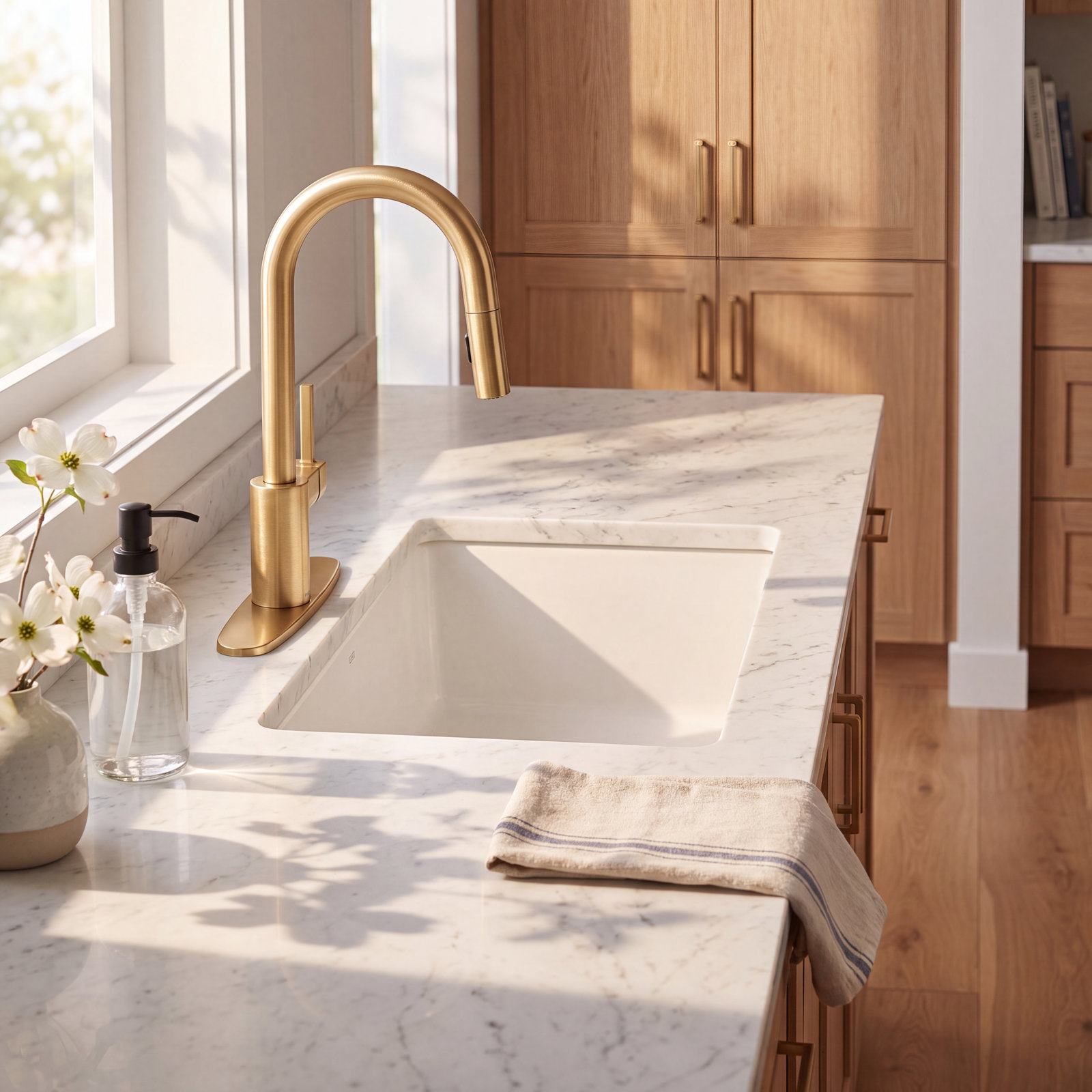 Moen Align Pull-Down Bar Faucet, Brushed Gold
