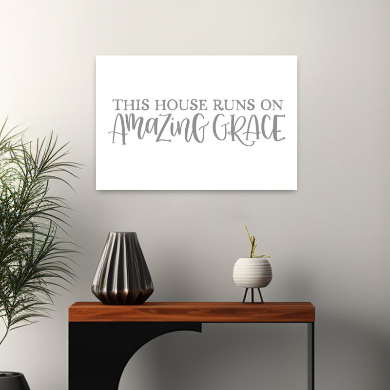 «This House Runs On Amazing Grace», art contemporain abstrait, H 16 po x l 24 po