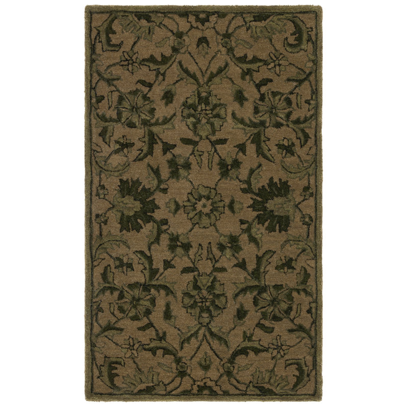 Tapis floral en laine touffeté à la main Dunbar, Rectangle 3 pi x 5 pi