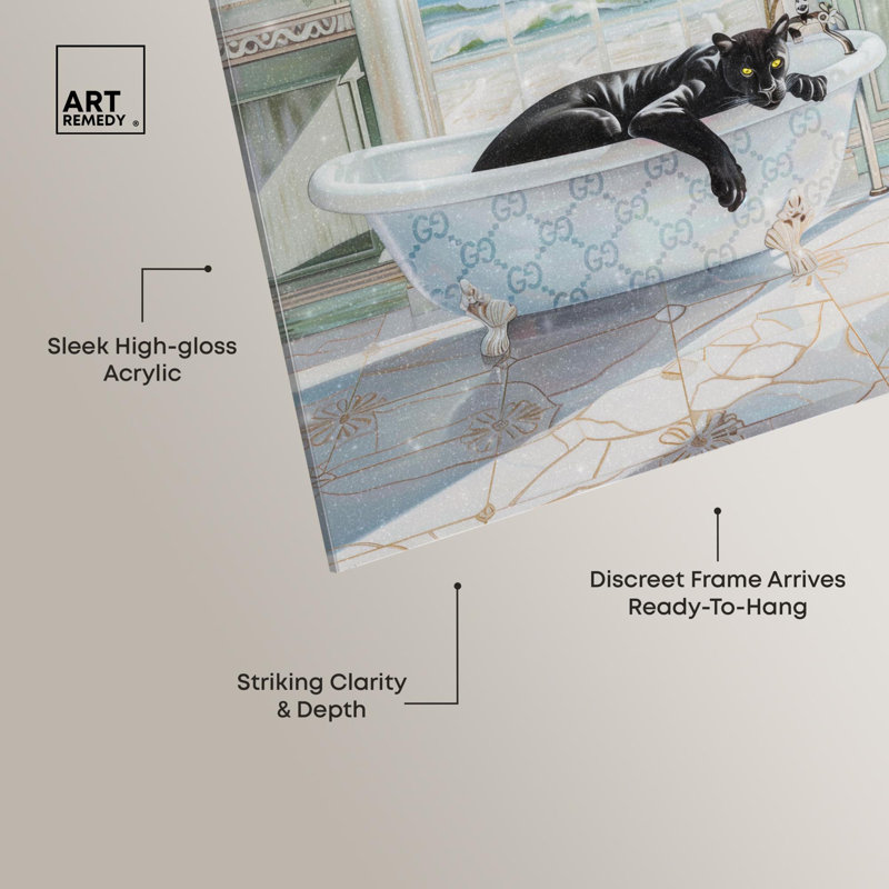 Art de salle de bain Panther Arch Glam, H 15 po x l 10 po