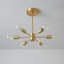 Haverhille 6-Light 44cm Modern Glass Shade Sputnik Semi Flush Mount
