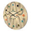Horloge murale courbée en forme d'ornement géométrique minimal I-63893050