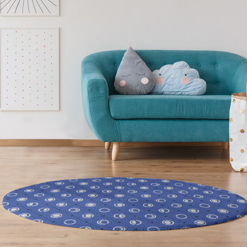 Tapis mauve/gris lune phases, Rectangle 2 pi x 3 pi