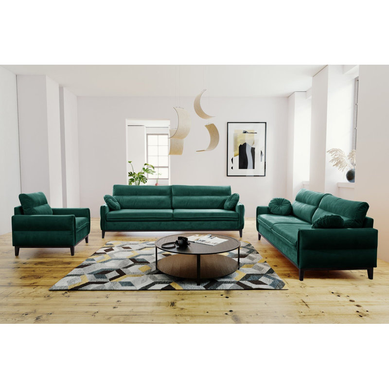 Bhumi 3 - Piece Living Room Set, Green