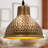 7.5"W Herrin 1 - Light Hammered Finish Dome Pendant