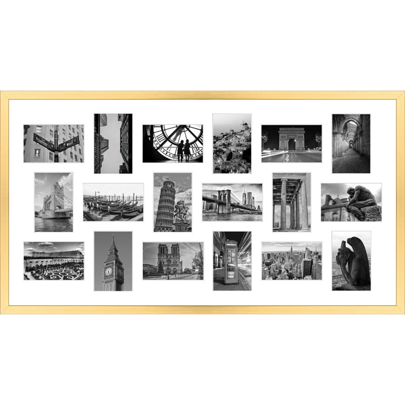 Hocine Collage Picture Frame, Gold