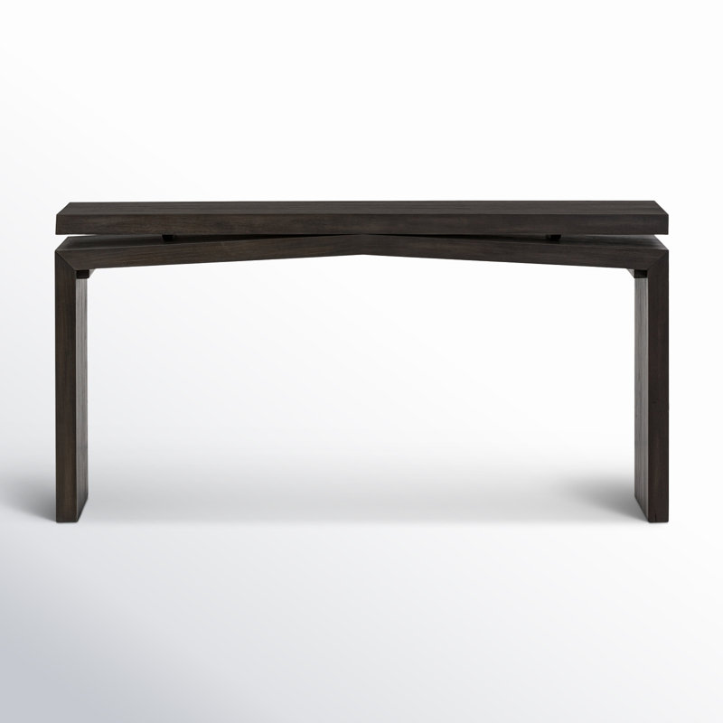 Matthes Solid Wood Console Table, Smoked Black, 30.75" H x 60" W x 15" D