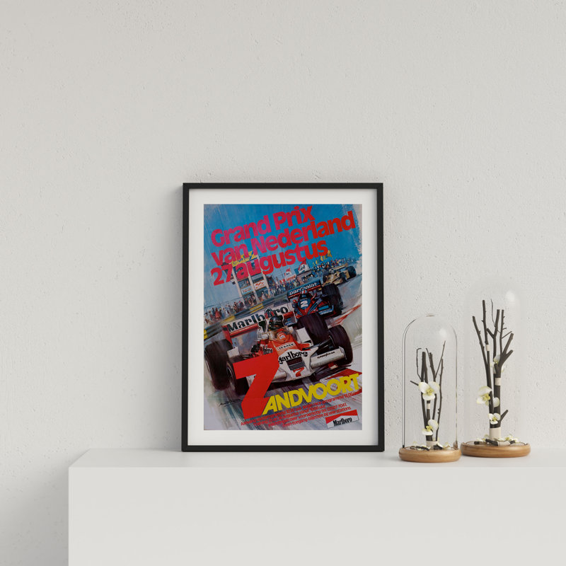 Retro Netherlands Grand Prix C.1980'S by Vouvart - Single Picture Frame Print