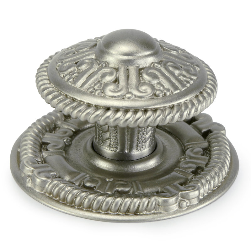 AMERICANA KNOB W/ MATCHING BACK PLATE , Silver