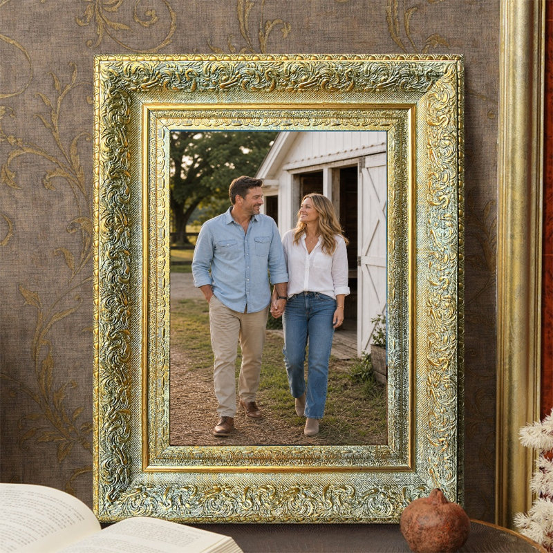 Cadre photo mural antique 3 pièces 5 "x 7" avec protecteur photo, Or antique, 3, 5" W x 7" H