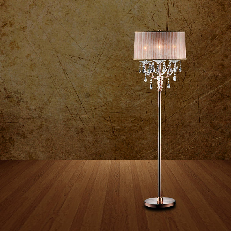 Metz 62'' Traditional Floor Lamp with Outlet
