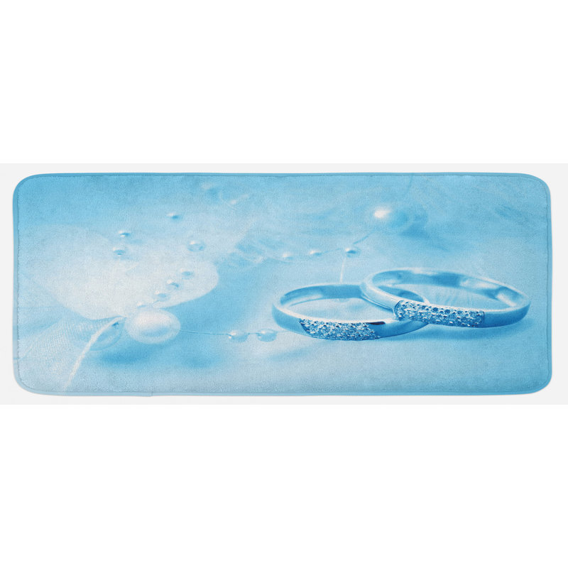 Glam Solid Color Polyester Kitchen Mat