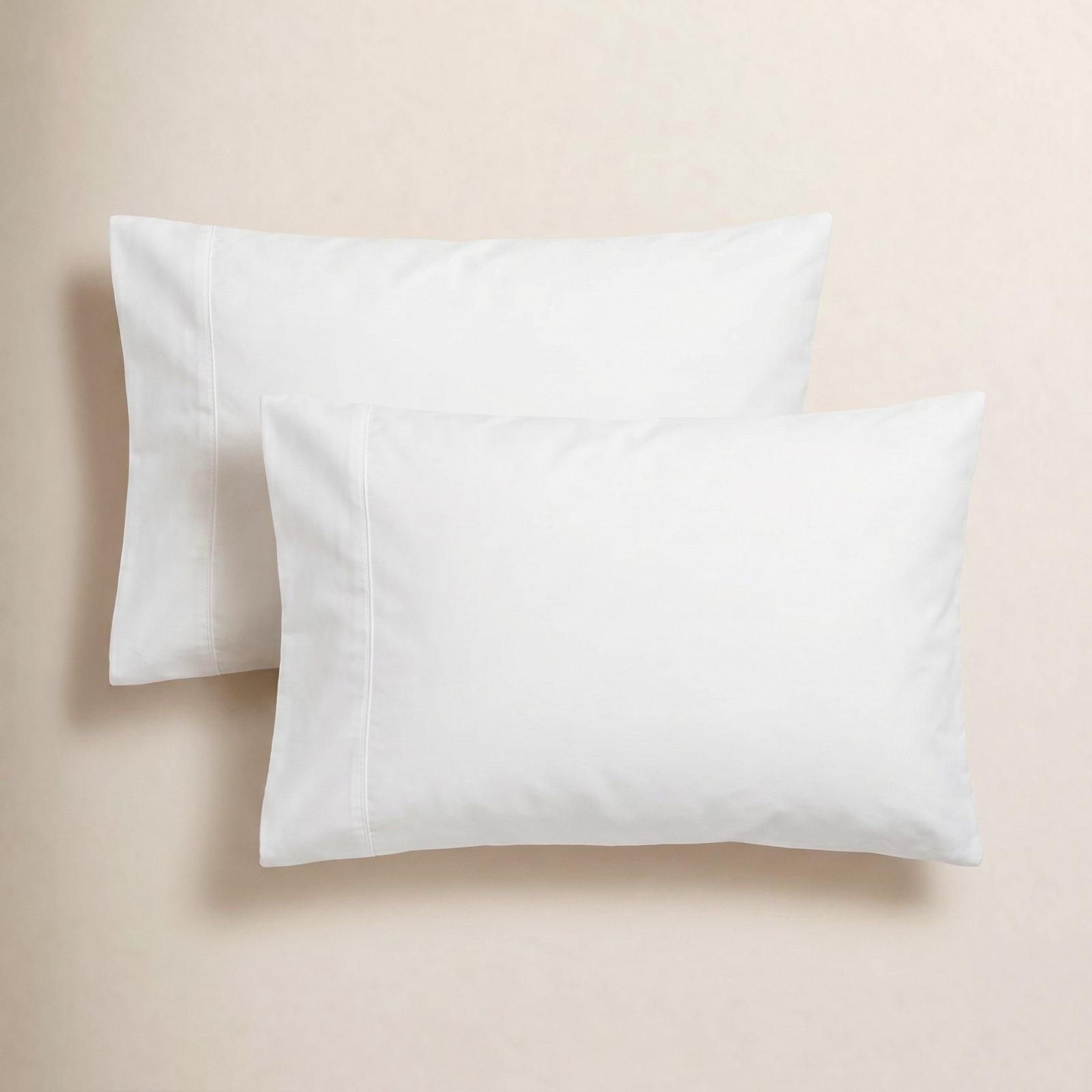 Rayon From Bamboo-Cotton Bedding Cotton Blend - Set of 2, King, White