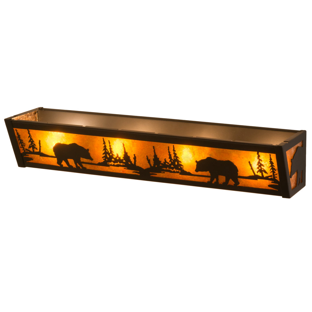 Bear at Lake 4-Light Bath Bar Meyda Lighting 