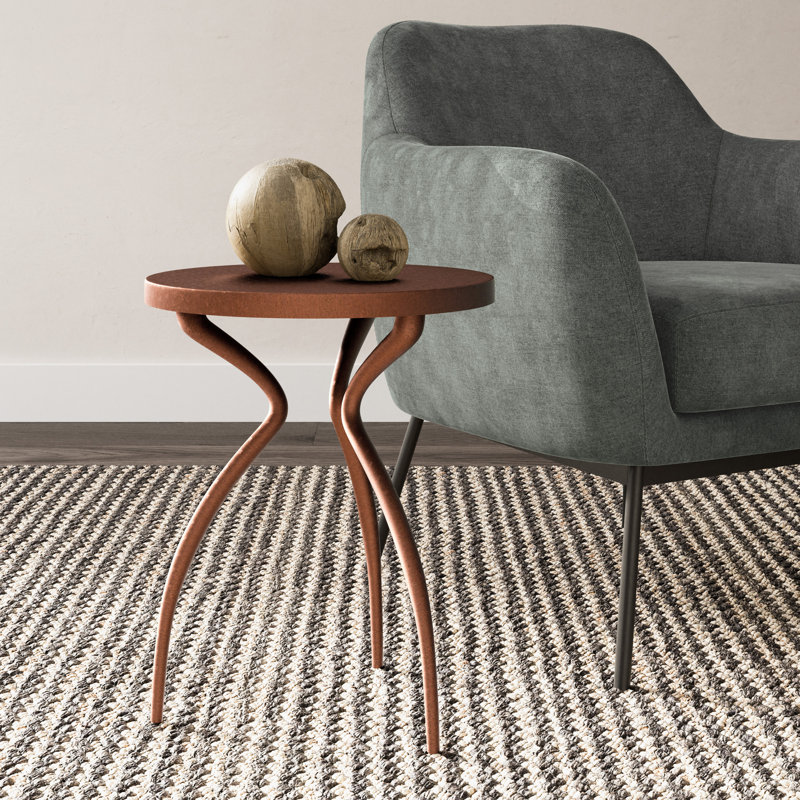 Elements End Table, Antique Brass