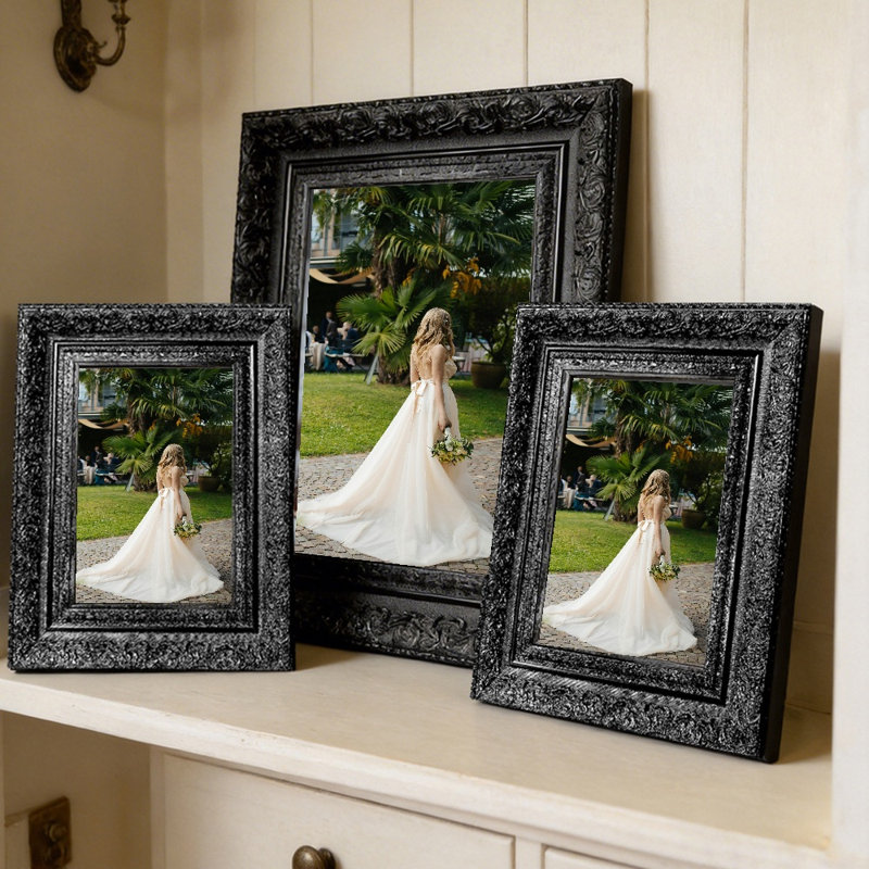 Cadre photo 5 pièces x 7 po 5 pièces pour décor de salon noir