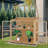 40.2" W x 24" D Wooden Cold Frame Greenhouse with Adjustable Shelf & Lockable Door