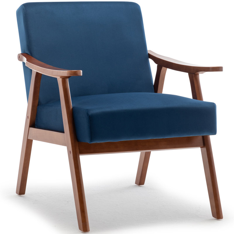 Jamesina 26.37" W Armchair, Blue Velvet Duplicate 