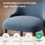 Chaise de salle à manger à haut dossier avec dossier ergonomique courbé, siège rembourré et pieds en bois massif-889076375