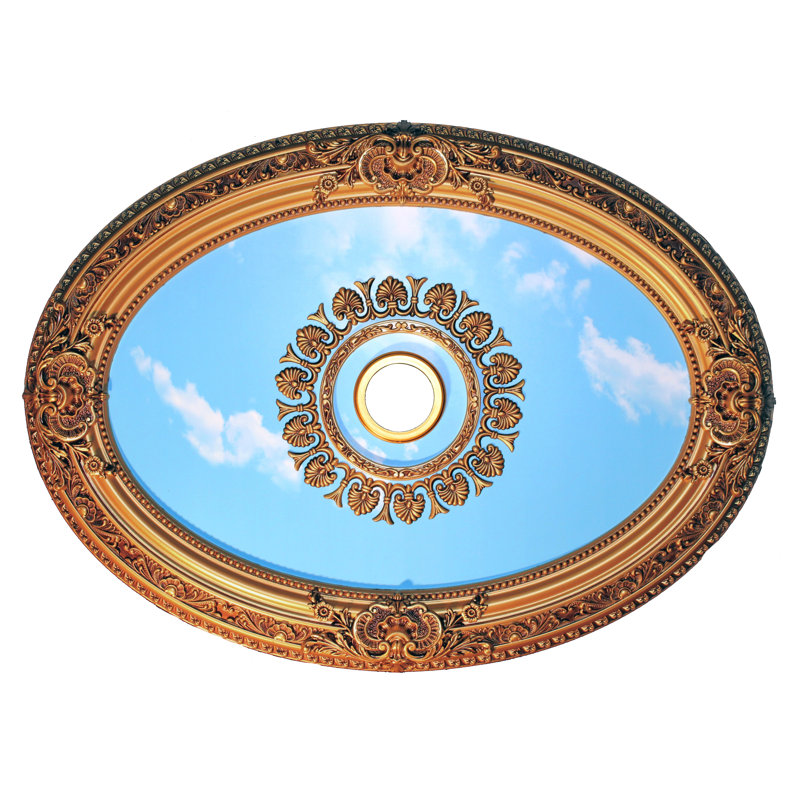 Oval Gold Ceiling Medallion